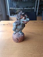 Holzfigur aus Bali, Handgeschnitzt und bemalt