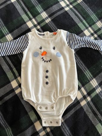Schneemann Wickelbody, so süß! Größe 62