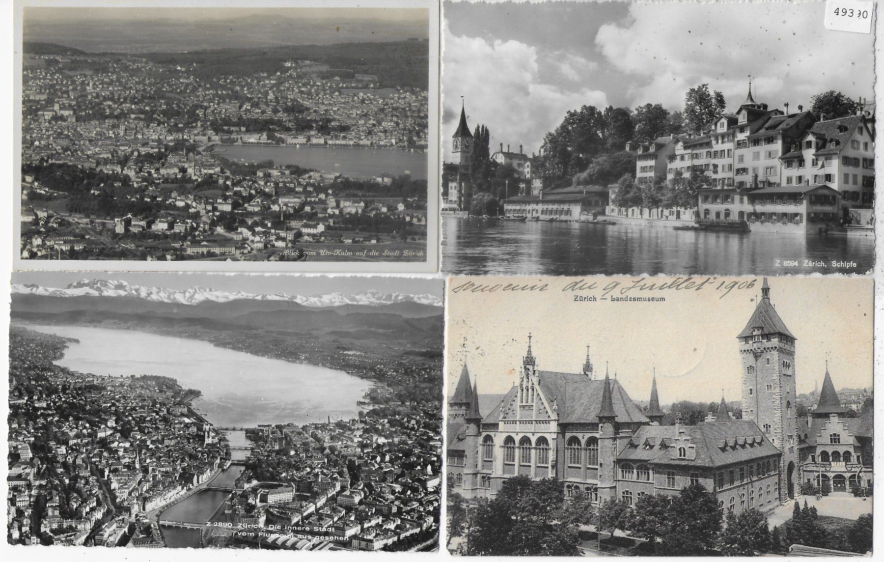 Cartoline postali: 4 AK Zürich – Usato da Ettingen venduto da Kartenplanet