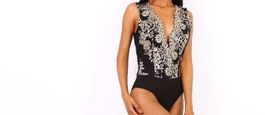 Body noir motifs dorés