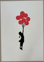 Banksy: Flying Balloon Girl, Street Art,  XL-Version 107/150