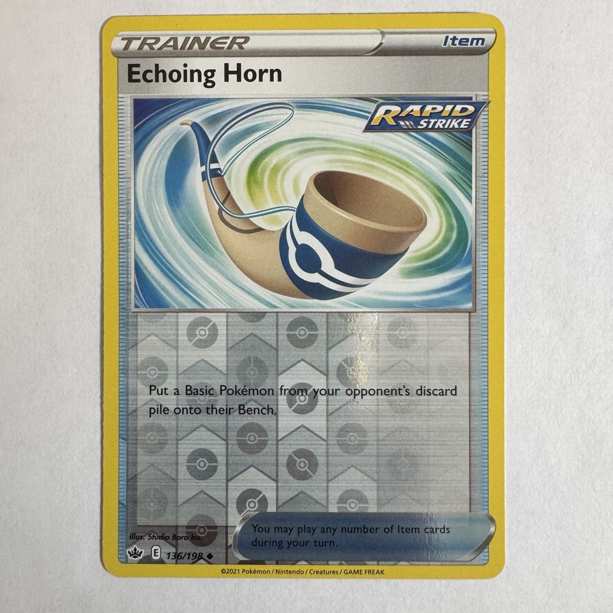 Pokémon Carte collezionabili: Pokémon Echoing Horn - 136 / 198 - ENG – Nuovo (secondo la descrizione) da Staad SG venduto da miaCards