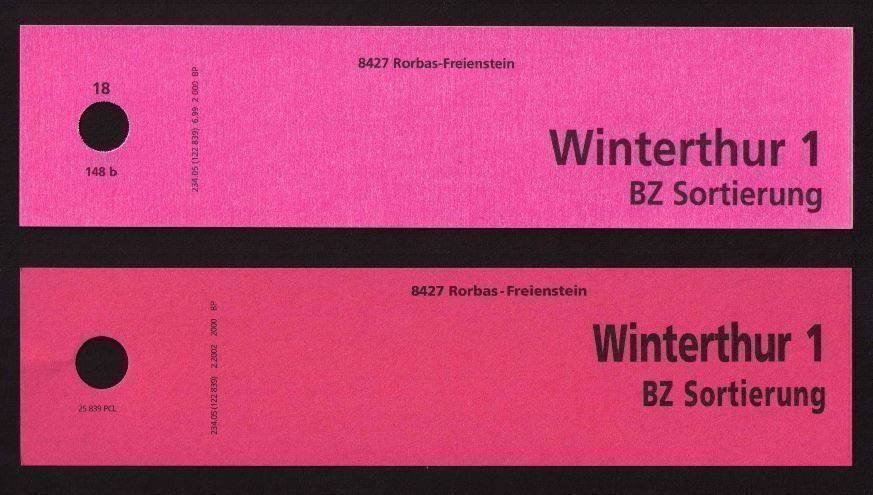Tutti i francobolli: %%AKTION%_POST-SACKFLAGGEN_BUS_BAHN_8427 Rorbas-Freienstein! – Nuovo (secondo la descrizione) da Marthalen venduto da Ch_quality