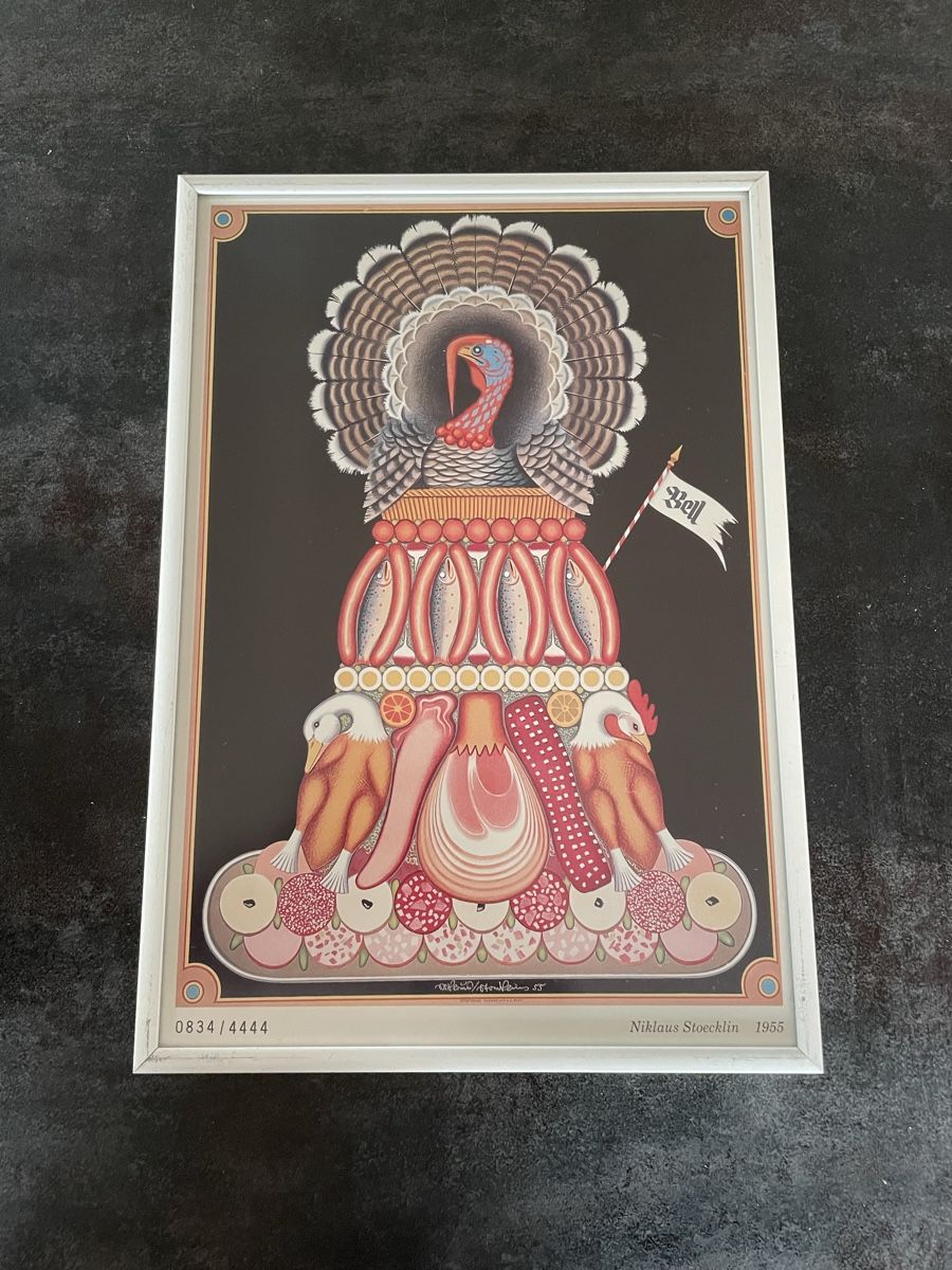 Grafiken & Lithographien: Lithographie Affiche Publicitaire Niklaus Stoecklin Bell – Gebraucht aus Vallamand von Bricbracbroc82 1