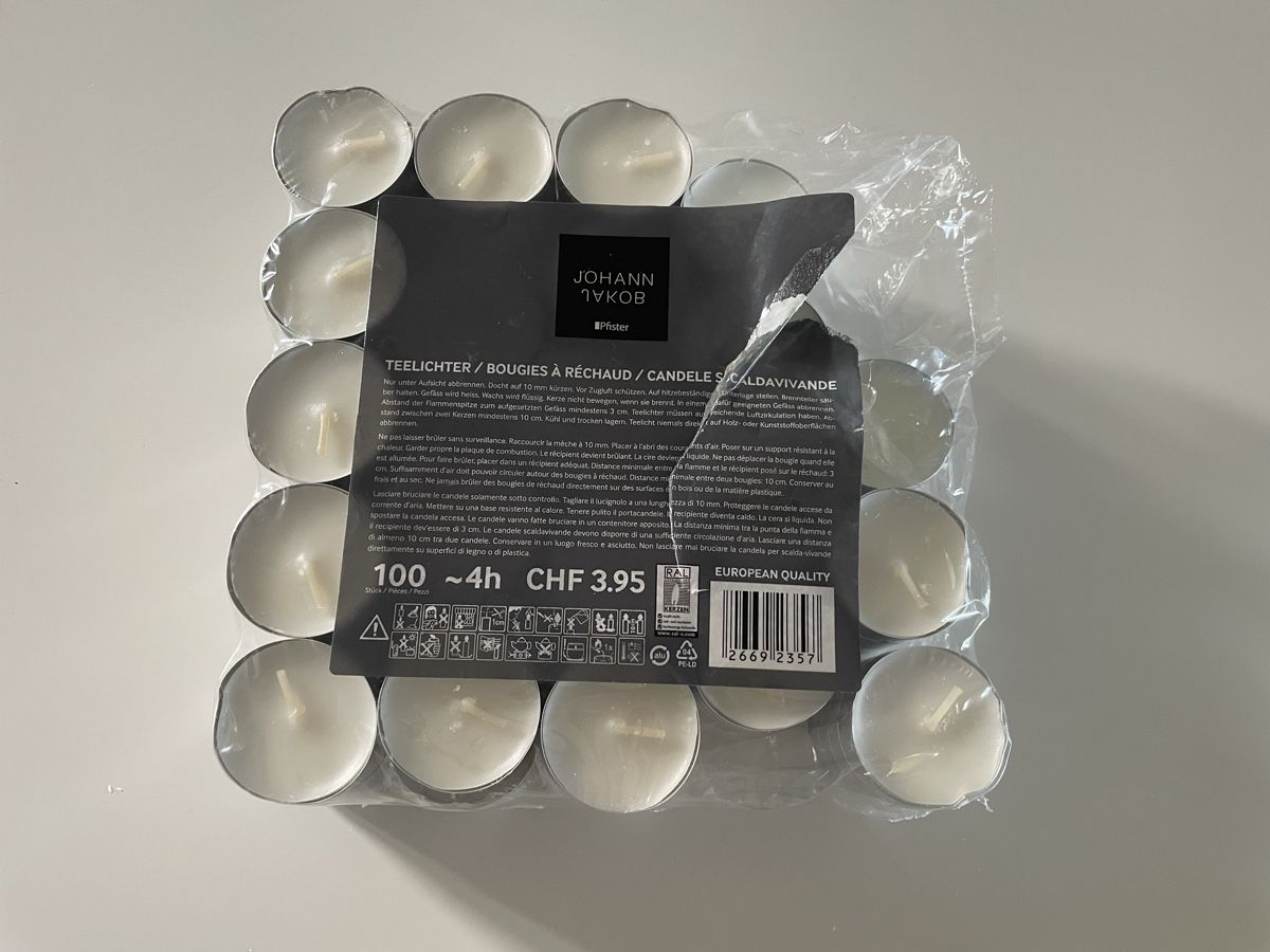 Candele: Teelichter ca. 90 Stück – Nuovo (secondo la descrizione) da Thalwil venduto da Andieg