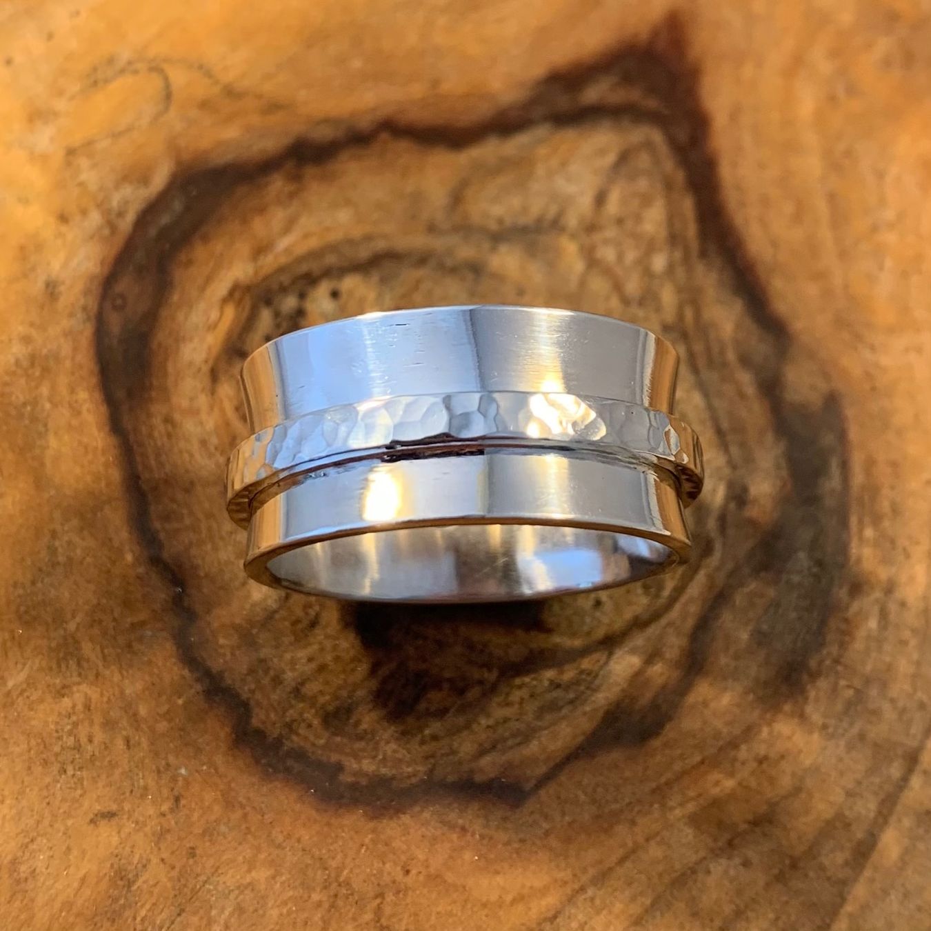 Bagues: Silberring Lose Hammerschläge Gr.64 – Neuf (Voir description) à Thun par Svonskj 1