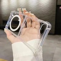 Z Flip 5 Hülle Stoßfest Transparent mit MagSafe-Ladung