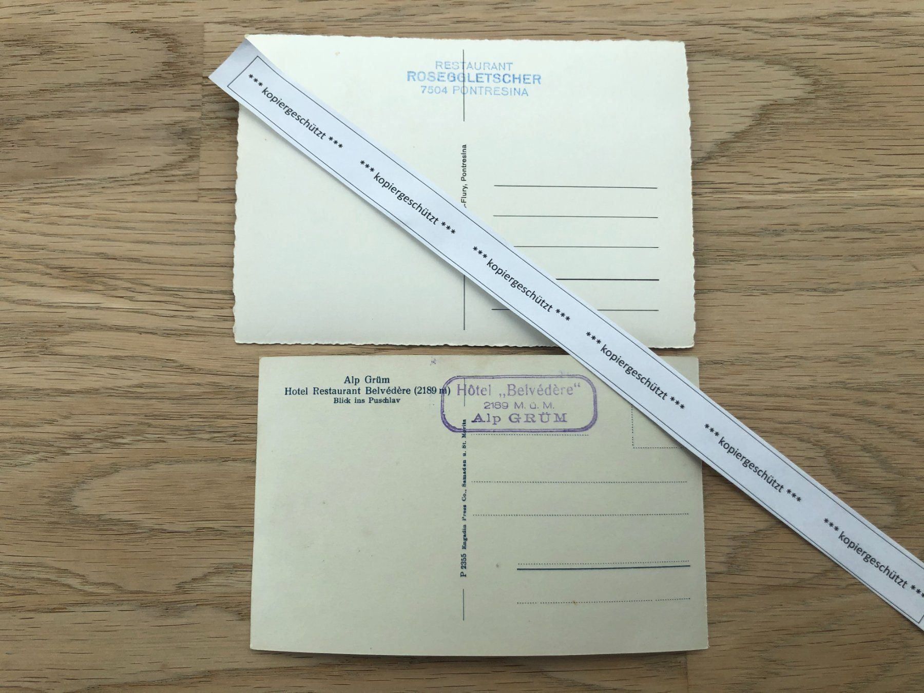 Cartoline postali: Engadin Roseggletscher Alp Grüm alt AK – Usato da Hefenhofen venduto da Bierinder 1