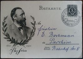 Ganzsache Heinrich von Stephan von WARNEMÜNDE n. Parchim