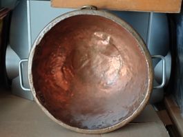 Chaudron en cuivre "Made in France", vintage