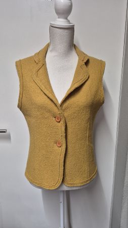 NILE Woll-Walk Gilet Gr.M, Senfgelb, Wolle