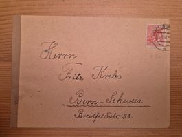 DE-Zensurbrief nach Bern aus 1949 roter Aufdruck gem. Bilder