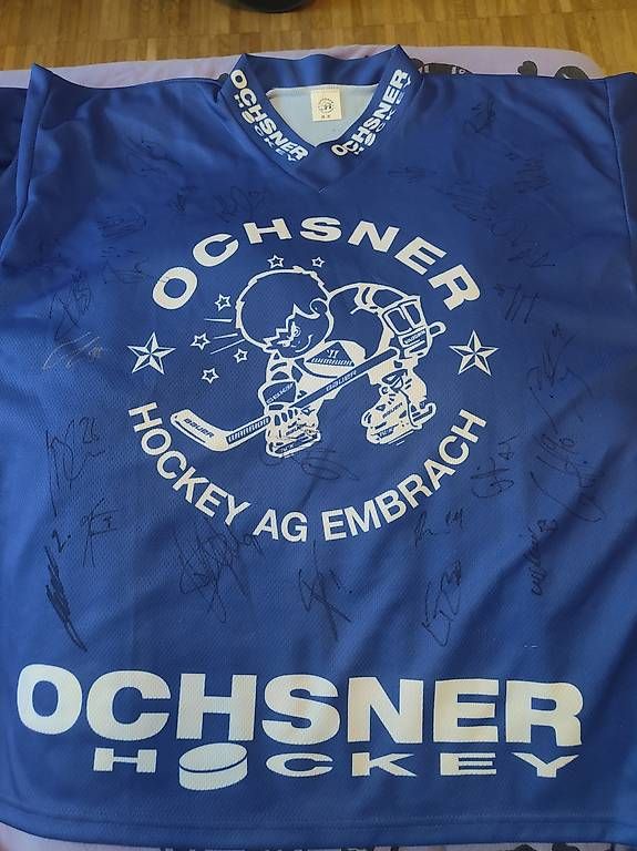 Canottiere & Pantaloni: Ochsner Hockey Trikot – Usato da Langenthal venduto da Autogrammsammler 3