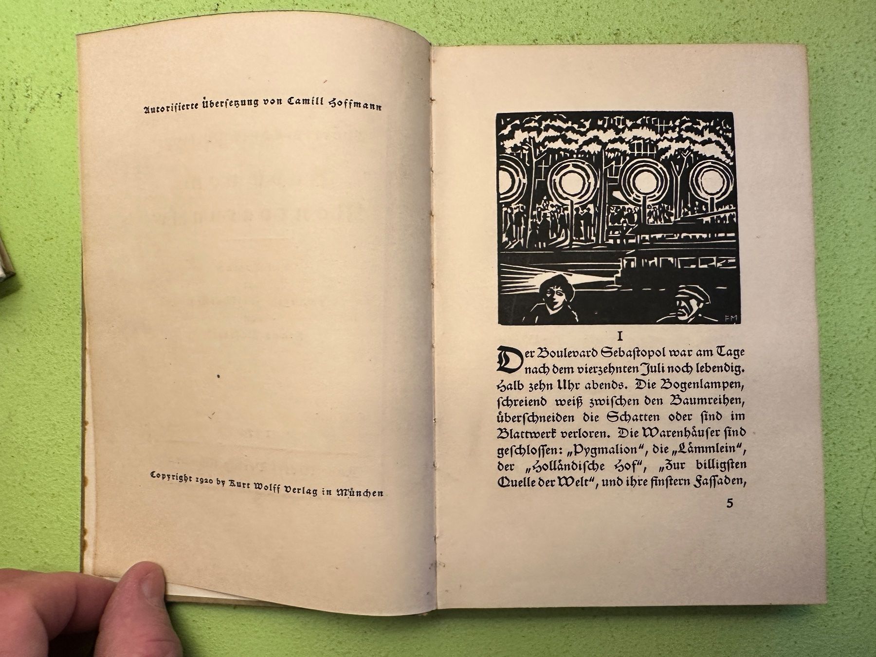 Libri: Charles-Louis Philippe: Bubu vom Montparnasse. 1920 – Usato da Zürich venduto da allp 2