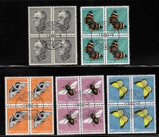 1950, 133-137, Viererblockserie gestempelt ET (14494)