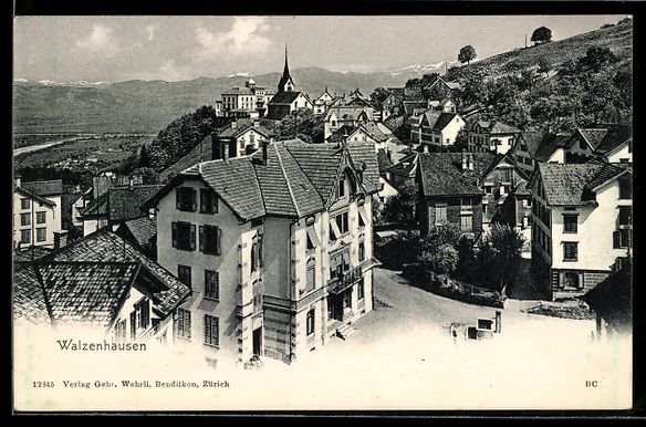 Ansichtskarten: Walzenhausen, Ortsansicht mit Kirche und – Gebraucht aus Berlin von bartko-reher