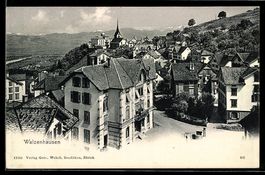 Walzenhausen, Ortsansicht mit Kirche und