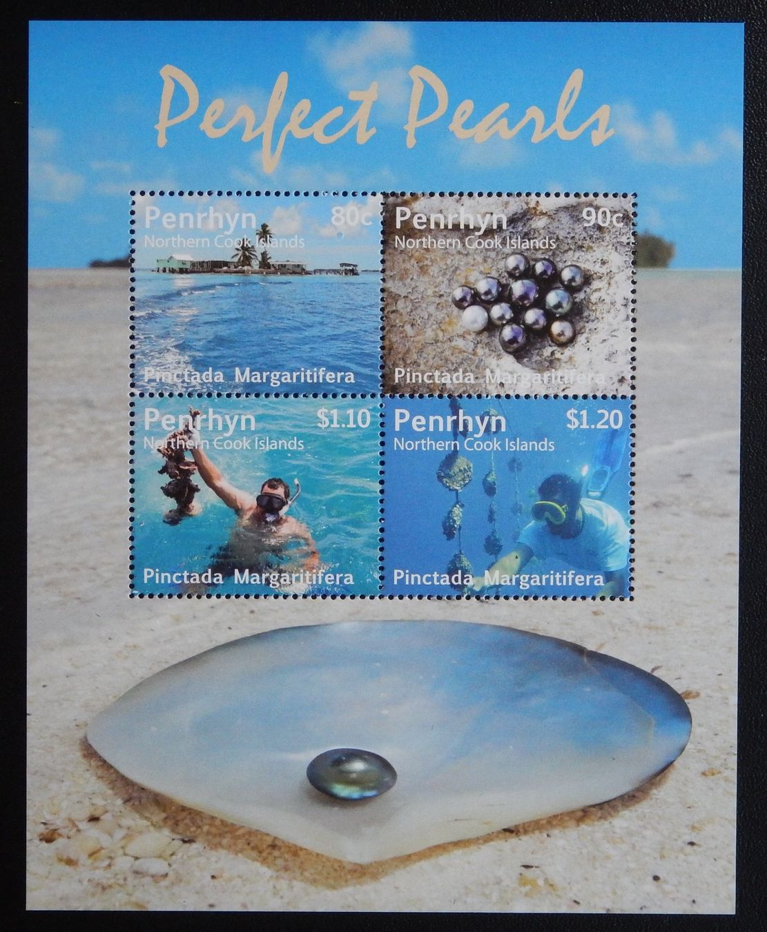 Alle Briefmarken: PENRHYN Cook Islands Kat. Block 99 ** 2012 Perlen – Gebraucht aus Zürich von Muehlekauf