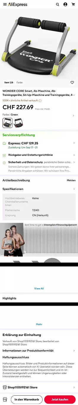 Vélos d'appartement: Bauchtrainer – D'occasion à Neuhaus SG par gmuermaxa 2