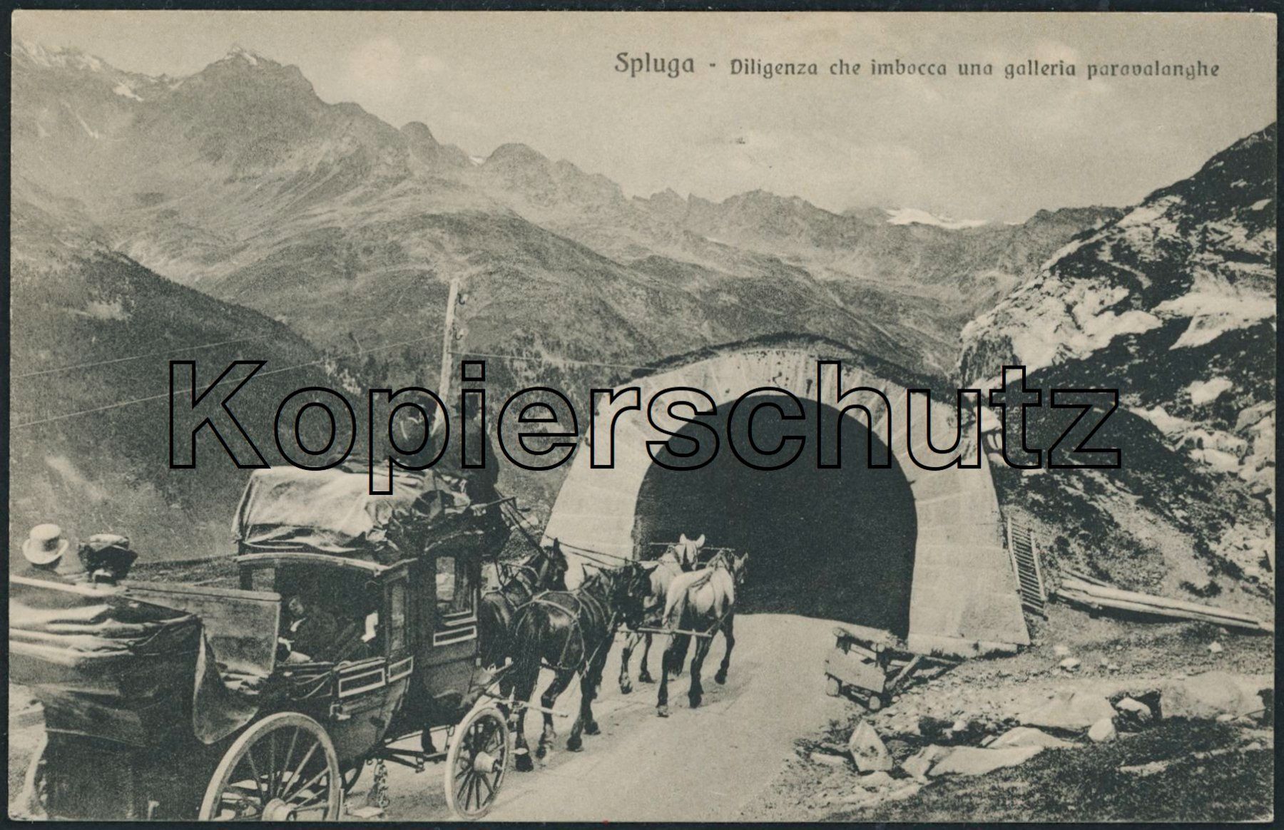 Cartoline postali: I SO Splügen Pass GR - Postkutsche – Nuovo (secondo la descrizione) da Schindellegi venduto da leecollect