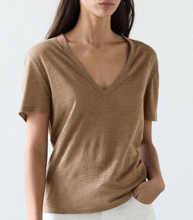 🤎🌴 Massimo Dutti 100% Lin t-shirt