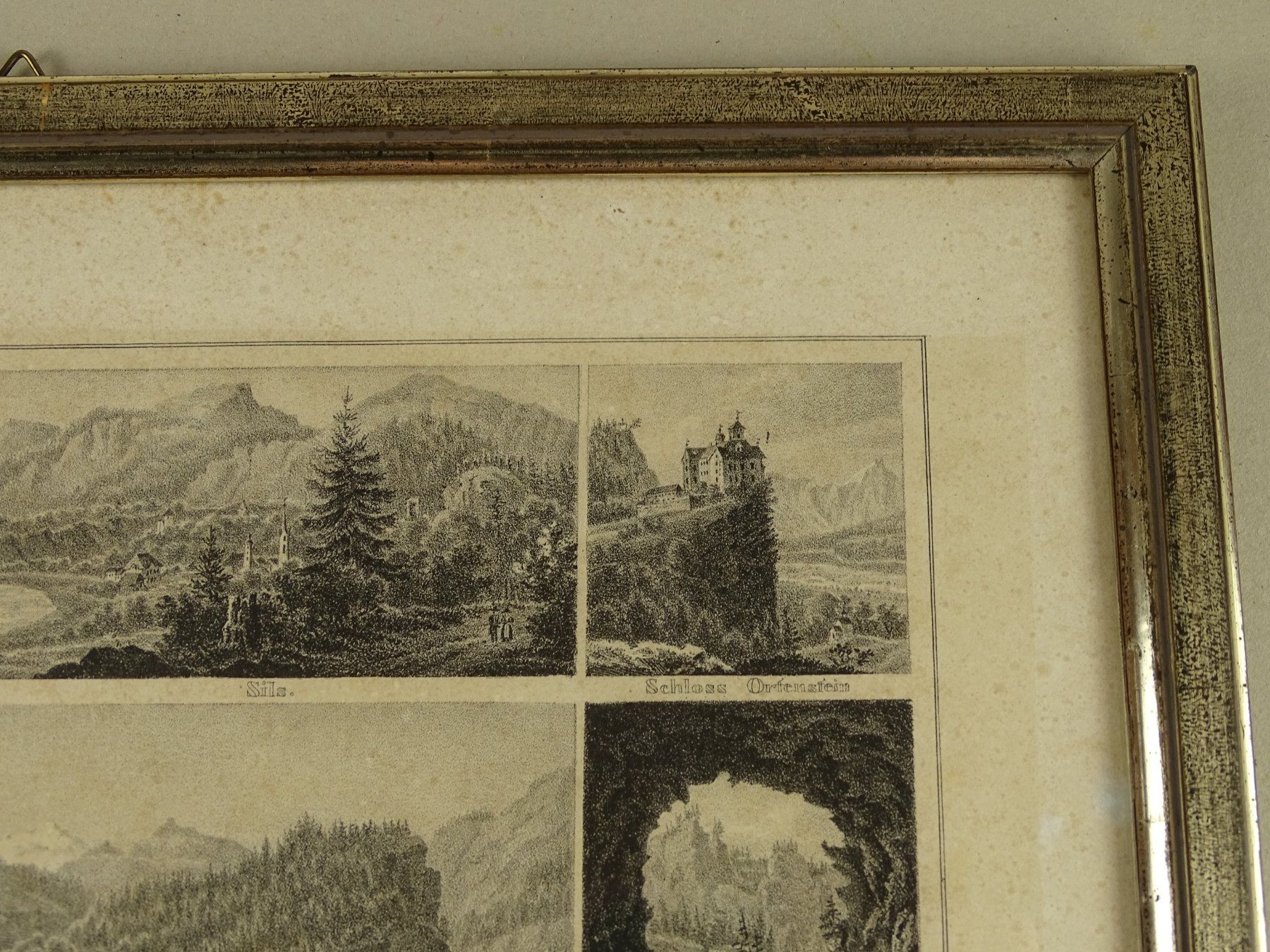 Incisioni: THUSIS, LITHOGRAPHIE UM 1840 – Usato da Grüningen venduto da Kartensammler 3