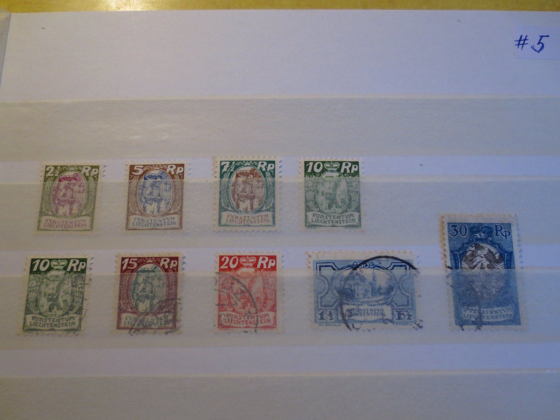 Alle Briefmarken: FL - 1924 / 28 Satz Briefmarken. KW= Fr. 210.- #5 – Gebraucht aus Schöftland von Topdeal4