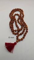 Rudraksha Mala 108+1/ echte Himalaya-Rudraksha,  6 mm / 8 mm