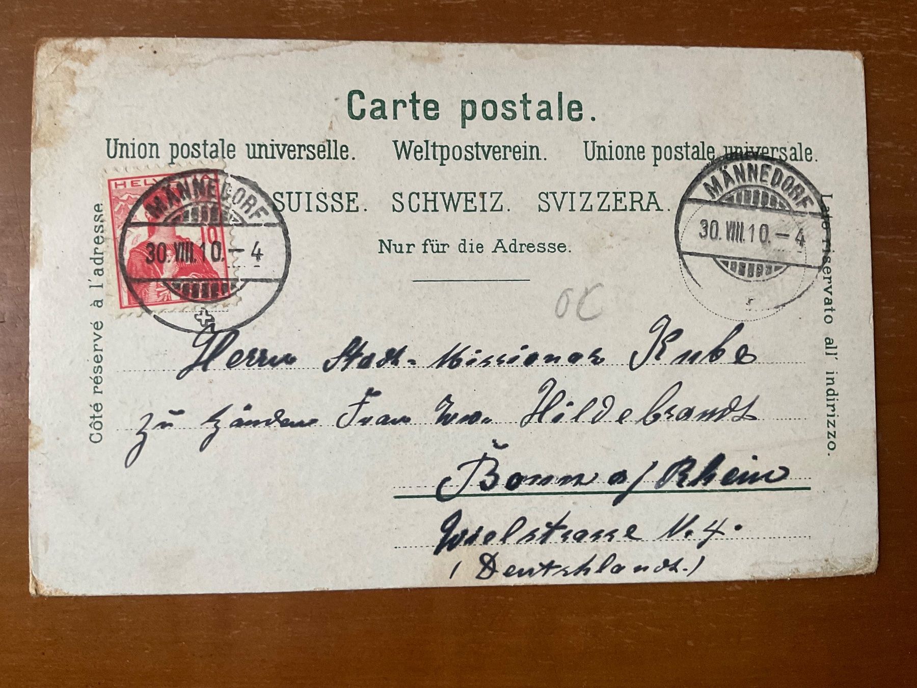 Cartes postales: AK Männedorf 1910 – D'occasion à Zürich par Tolima194 2