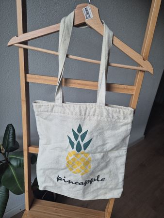 Stofftasche Beige mit Reisverschluss