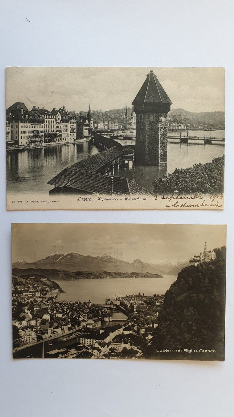 Cartoline postali: Luzern. 2 Ansichtskarten. – Usato da Goldach venduto da armando_r