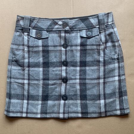 Vintage Esprit Wool Blend Checked Grey Skirt L