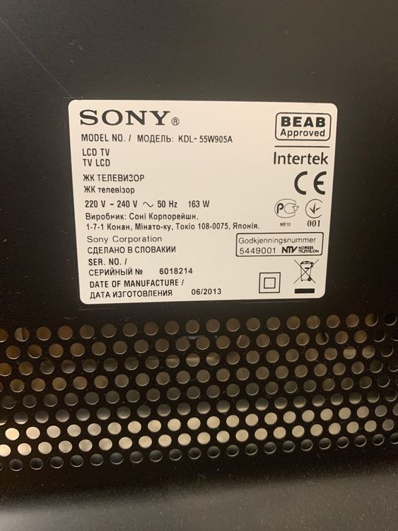 For SONY T Con Board 1 888 061 11 A1919762A KDL 55W900A
