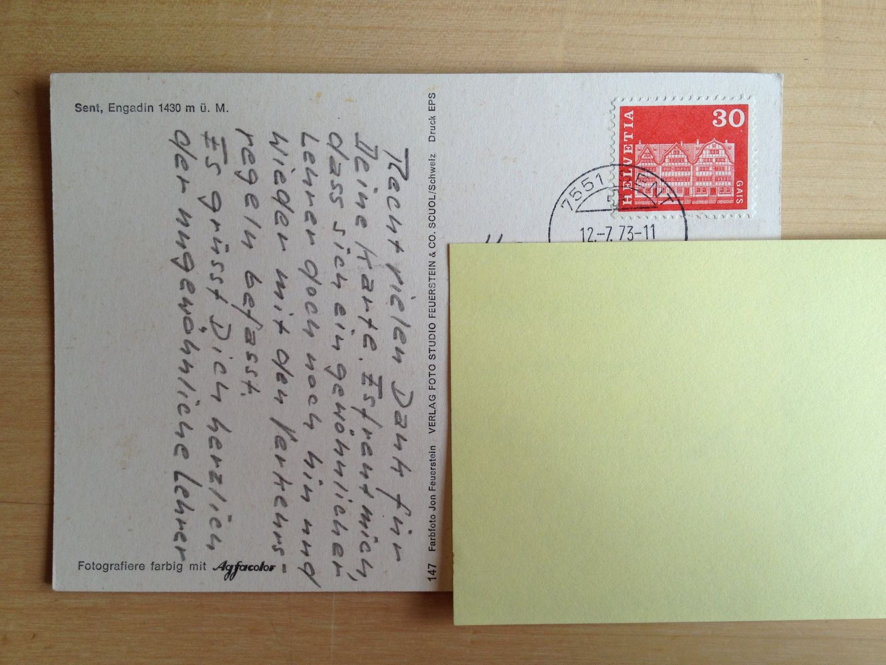 Cartes postales: AK Sent GR (1973) – D'occasion à deitingen par popcorn02 1