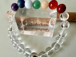 Chakra Bergkristall Armband Jade Amethyst Karneol Silber