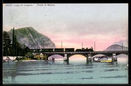 AK Melide /Lago di Lugano, Ponte di Melide