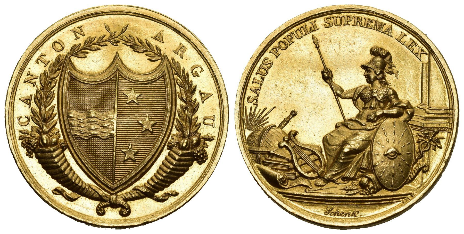 Medaillen: Aargau um 1820 – Gebraucht aus Bern von numismatictops