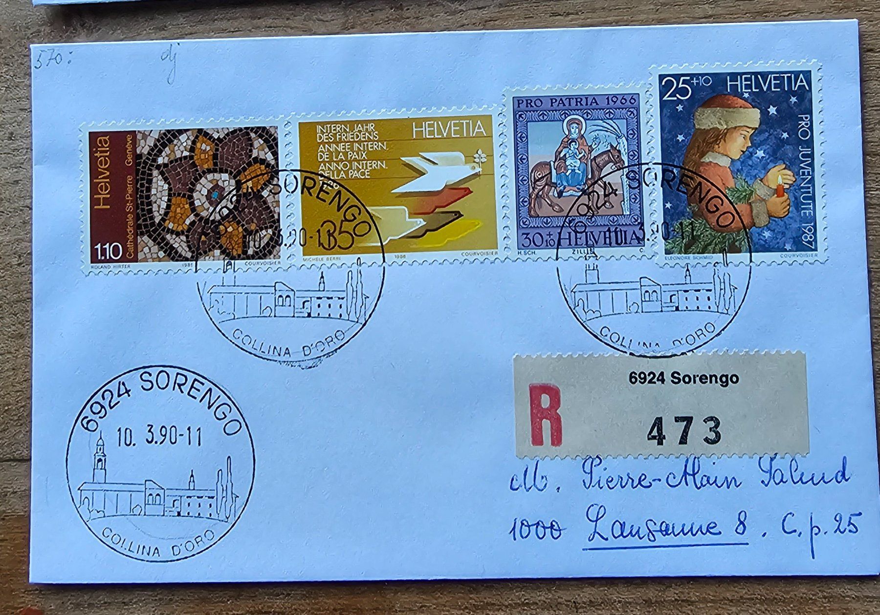 Tutti i francobolli: Sst Brief SORENGO 10.3.90 – Nuovo (secondo la descrizione) da Les Valettes venduto da Nuba1