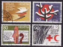 Satz SBK-Nr. 727-730 (Sonderpostmarken 1986) gestempelt