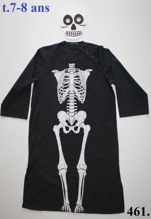 Costume squelette / Skelett t. 7 - 8 ans