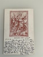1899 Postkarte mit Motiv Calven-Schlachtfeier - Zuoz Engadin