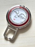 Swatch Clip Uhr Damen Gesichtsdesign rot silber guter Zustan