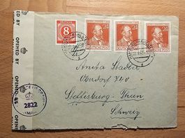 Zensurbrief Hamburg - Steffisburg 1947