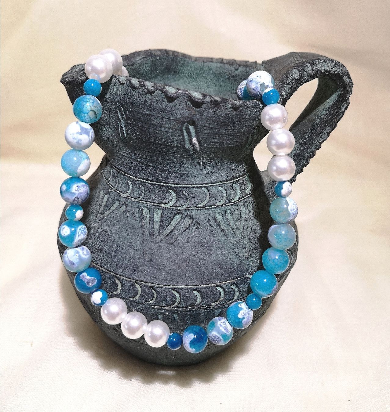 Catenine: Drachen Achat-Perlen-K. - Spendenaktion – Nuovo (secondo la descrizione) da Unterkulm venduto da Nachtigall 6