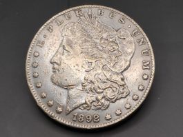 1892-s Morgan Silber Dollar