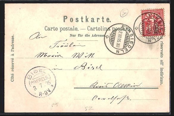 Cartoline postali: Litho Einsiedeln, Wallfahrtskirche, Gnad – Usato da Berlin venduto da bartko-reher 1