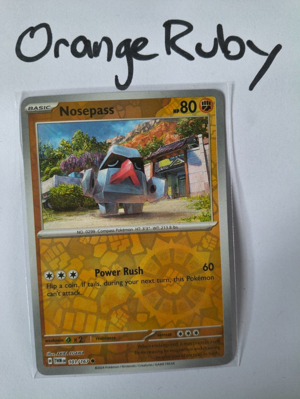 Pokémon Sammelbilder & Trading cards: Nosepass 101/167 REVERSE HOLO Twilight Masquerade TWM EN – Gebraucht aus St. Gallen von OrangeRuby