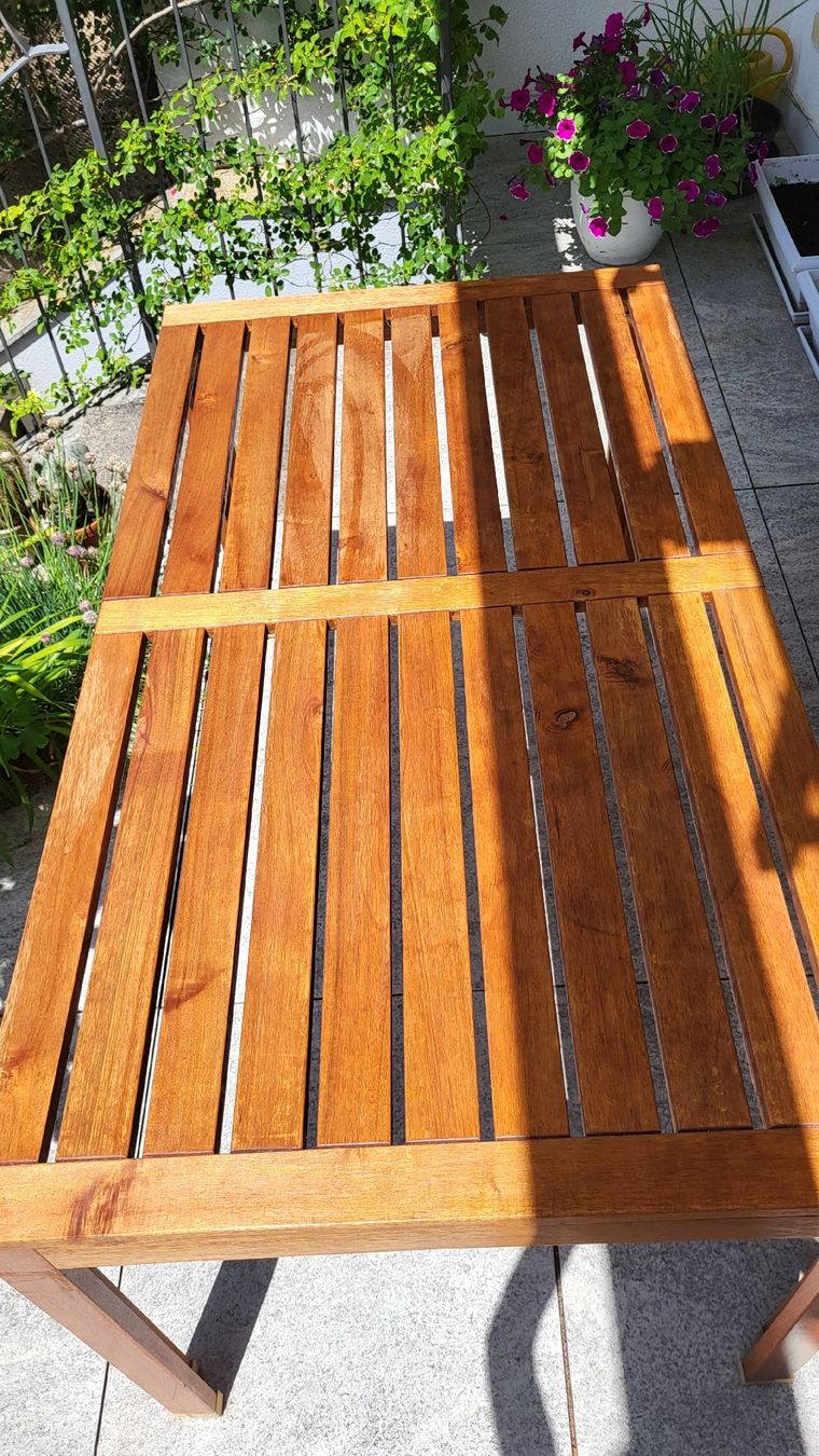 Set di tavolo e panche: Gartentisch und 4 Stühle Teakholz – Usato da Muttenz venduto da Igma 3