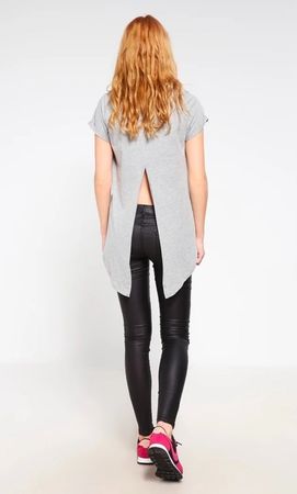 Graues Shirt, Gr. M, Noisy May, Knotendetail, Sommershirt