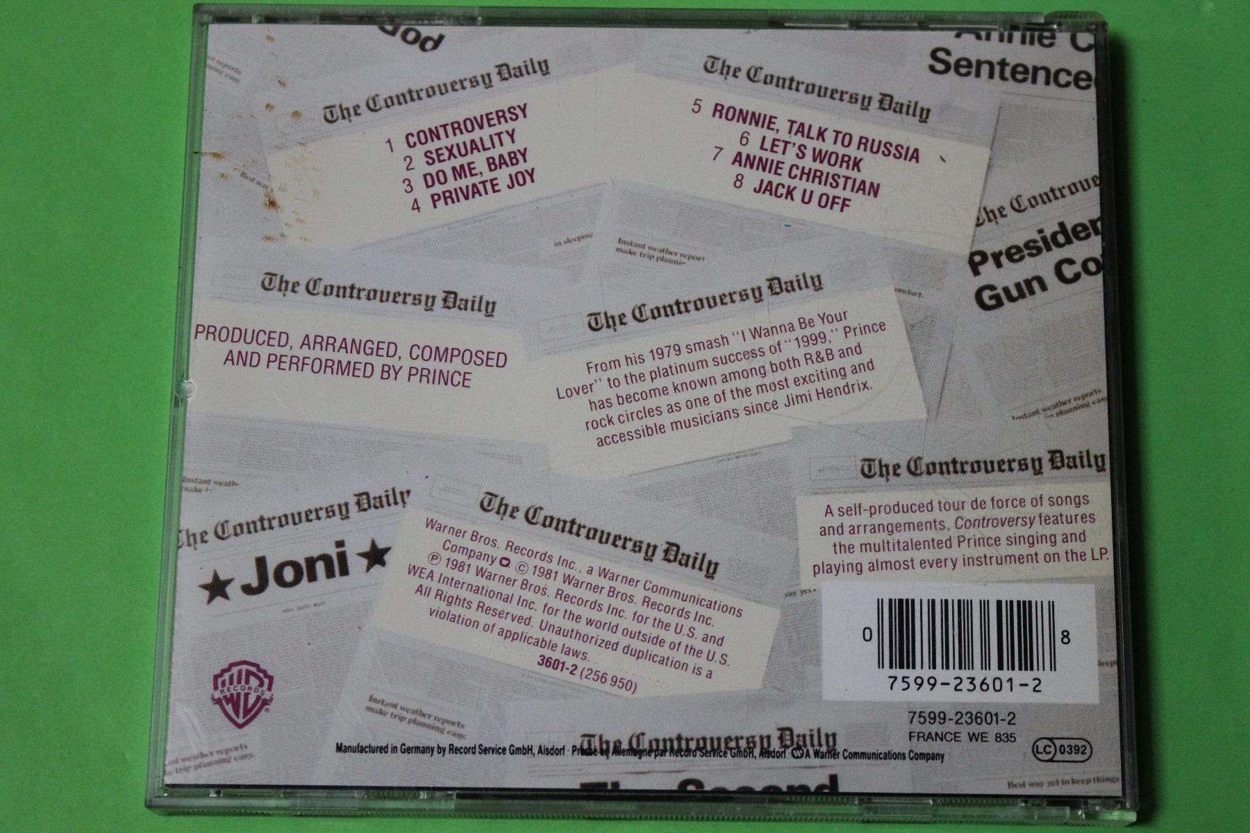 CDs: PRINCE - CONTROVERSY CD 1981 – Gebraucht aus Tübach von JamesStone 2